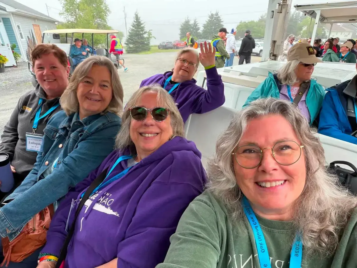 The Flamingos group enjoying the Oak Island tram tour